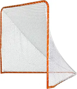 Portable 6x6 Lacrosse Practice Training Goal Nets for Backyard Portable Practice Scoop Nets for Men Womens Metal Portable Lacrosse Goal Net 6x6 FT