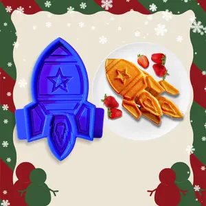 ZaveryCakes Devin The Rocket Ship Silicone Pancake Mold Non-Stick, BPA-Free, Food-Grade | Make Breakfast, Pancakes, Cookies, Eggs, Pizza & More | Cosmic Fun, Space Travel, Themed Parties, Perfect Holiday Gift or Stocking Stuffer for Fans, Kids & Adults!