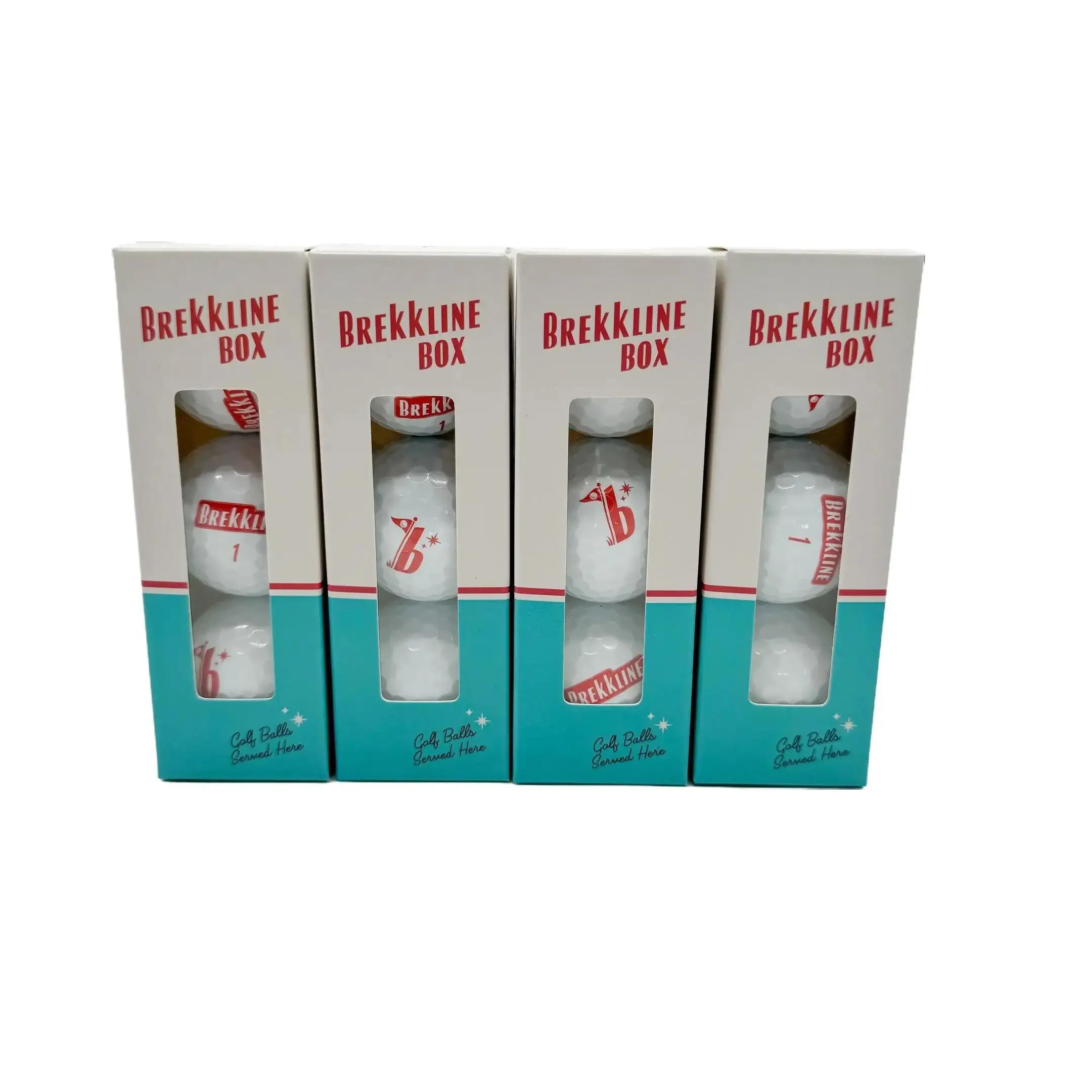Brekkline Max3 Golf Balls- 3 Piece Urethane - 12x red - 30 Pack Brekkline Tees