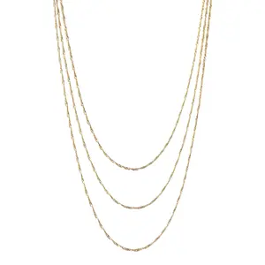 1.3mm Singapore Chain 18k Gold Filled Necklace