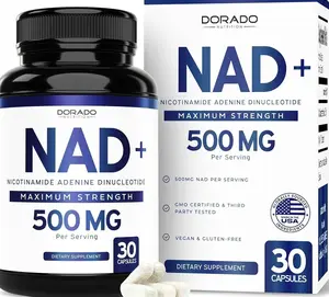NAD Supplement (500mg of 95% Pure NAD+ Per Serving) NMN Supplement, NAD Nicotinamide Riboside Support (Third Party Tested, Vegan Safe, Non-GMO, No Fillers, & Made in the USA - 30 Vegan Capsules)
