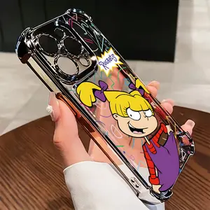 Cartoon Rugrats Phone Case for iPhone 17/16e/16/15/14/13/12/11/mini-Pro-Max/air/x/XR/xsmax/8/7+/transparent Soft Anti-Drop Back Cover Accessories