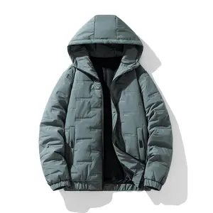Autumn Winter Men's Hooded Long Sleeve Jacket, Men's Winter Casual Jacket, Thick Warm Cotton Coat, Suitable for Outdoor Sports, Daily Commuting, Running Fitness, Travel Hiking