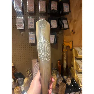 Large Viking Drinking Horn With Stand