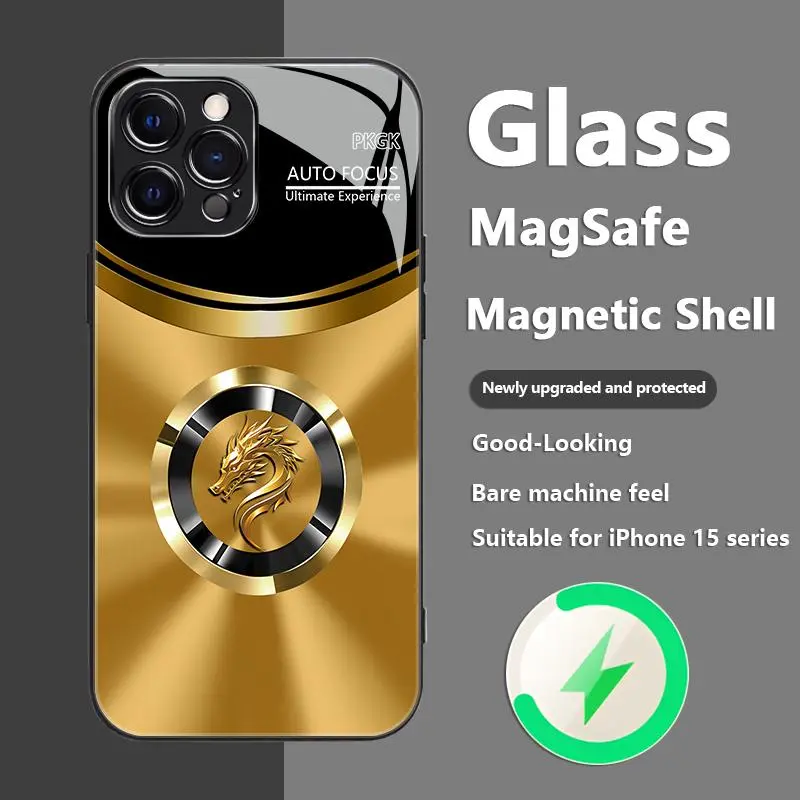 Suitable for [iPhone 12 Pro] New high-end metal letter glass mobile phone case New business simple metal paint electroplated glass mobile phone case Affordable anti-fall and anti-fingerprint 995