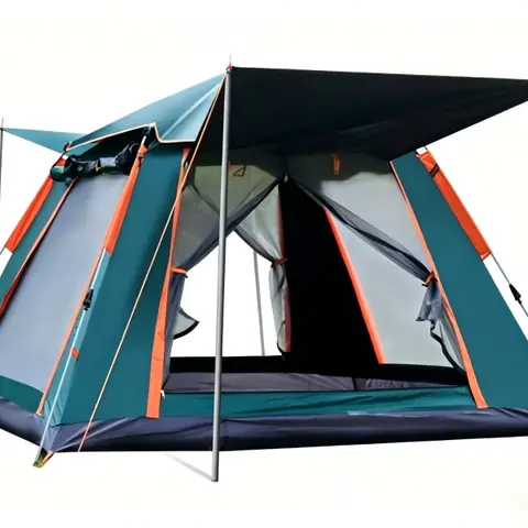 9.9 lb 3-4 Person Instant Pop Up Camping Tent, Waterproof Windproof Taped-Seam Outdoor Shelter with Rain Fly, Breathable Mesh Windows, Portable Carry Bag, Automatic Setup for Camping Hiking