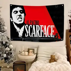 Classics Scarface 1983 Flags Flag - Ultra Soft Skin-Friendly Machine Washable Fade Resistant Banner | HD Print Lightweight Durable Outdoor Indoor Garden Flag