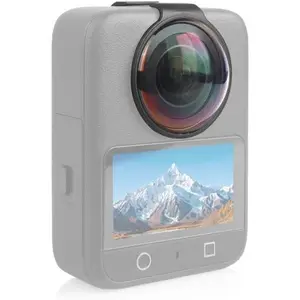 for   360 Action Camera - 10H Hardness Optical Tempered Glass Lens Protector with AR Coating, Hydrophobic Layer, Anti-Scratch & Shockproof Cover (Black)