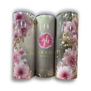 Glorious Beauty Wholesale "Proverbs 31" Tumbler with Floral Design and Gold Accents for Everyday Use