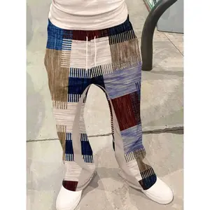 Men’s loose flared pants, casual streetwear joggers, retro hip-hop pants, 3D-printed design, sporty fashion, casual slanted pockets GARMENTARY