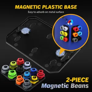 Engine Oil Funnel Kit, 1.5L Automotive Coolant Funnel Set, 12 Adapters, Elbow Fitting, Arrow Screen and Magnetic Storage Tray