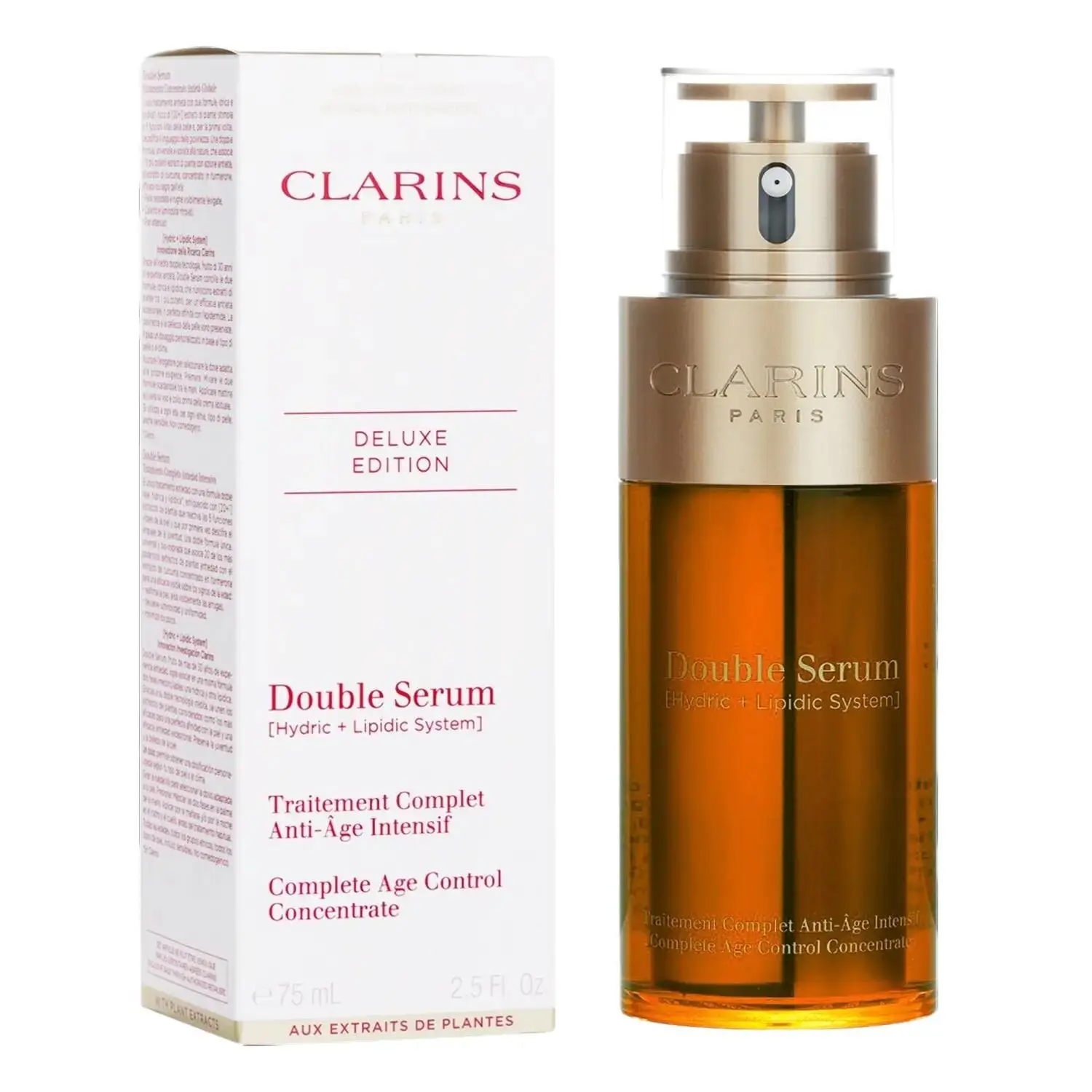 Clarins Double Serum Complete Age Control Concentrate Deluxe Edition, 2.5 Ounce