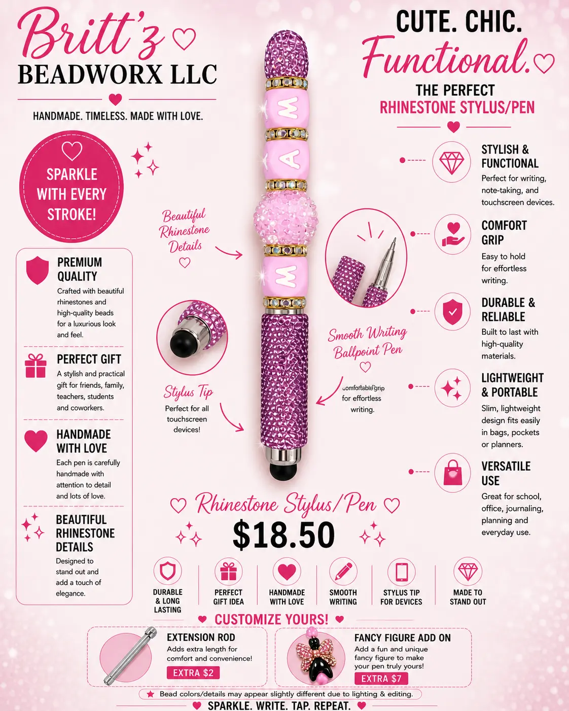 Custom Rhinestone Stylus Custom Rhinestone Stylus