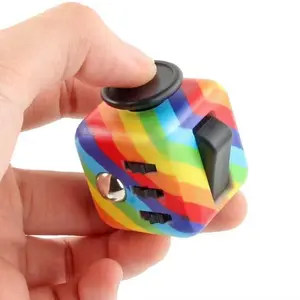 New Unique Stress Relief Tool, Stress Reliever, Finger Release UV Print Infinite Dice, Starry Color Magic Cube Die Toy, Fun and Relaxing Puzzle Game