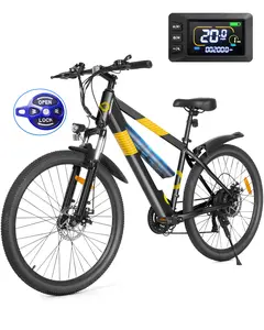 550W Electric Bike 26" Electric Mountain Bike for Adults, 48V Built-in Hidden Removable Battery, Up to 50 Miles with Shimano 21 Speed City Commuter Bike for Man Woman - UL2849