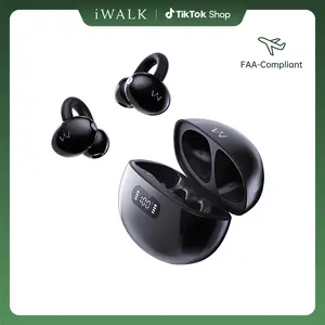 iWALK Clip-On Open-Ear True Wireless Headphones & Bluetooth Earbuds - Ergonomic, Lightweight Rechargeable Headphones with 16.2mm Graphene Diaphragm, HiFi Audio, 30H Playtime, LED Display for Running, Gym summerwins,summerwins