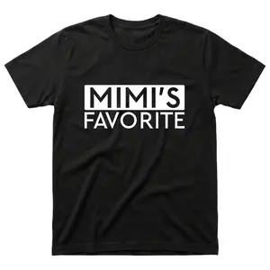 Mimi's Favorite Graphic T-Shirt, Vintage Mineral Wash Cotton Tee, Retro Print Summer Top.Bold Black Text, Tie-Dye Effect.Perfect Grandma Gift, Casual Style, Trendy Apparel, Unique Design, Soft Fabric.