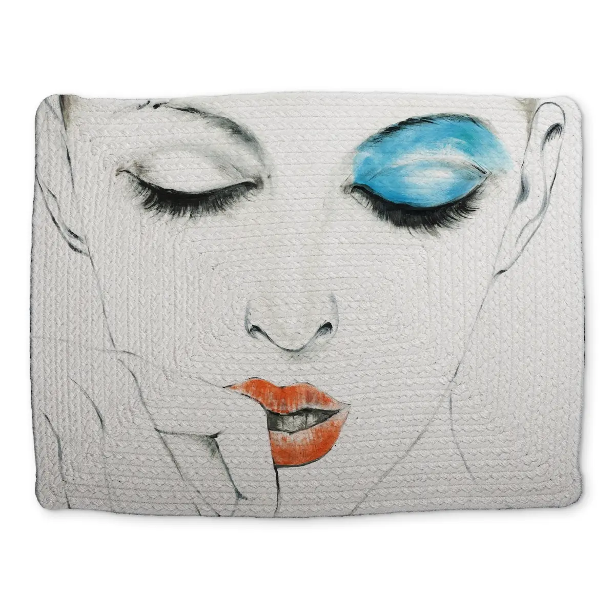 360 stand Braided Weave Polyester Fiber Placemat - 14x18 in Rectangular Form, Aesthetic Look Tableware, Ideal for Kitchen Use (Model CBPM1418YBRO4O)