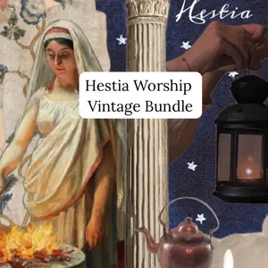 Hestia Worship Vintage Bundle, Vintage Witchcraft Tools, Hellenic Witch Devotee Bundle, Hestia Devotee Worship Kit, Cottage Witch Kit