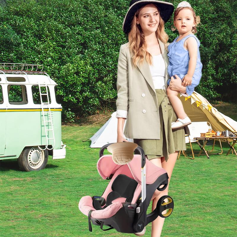 (No Base)Baby Stroller with Free Bag ,Newborn Stroller,Foldable Stroller Legs,Equipped with Chest Clip,One-Click Contraction Function,Alloy Metal Material,4-wheel Travel Toddler Stroller