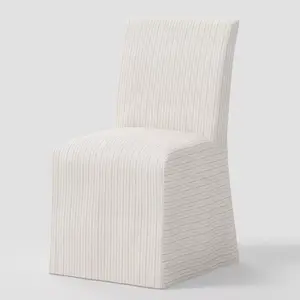 Kay Slipcovered Dining Chair in Pinstripe Glacier - Threshold