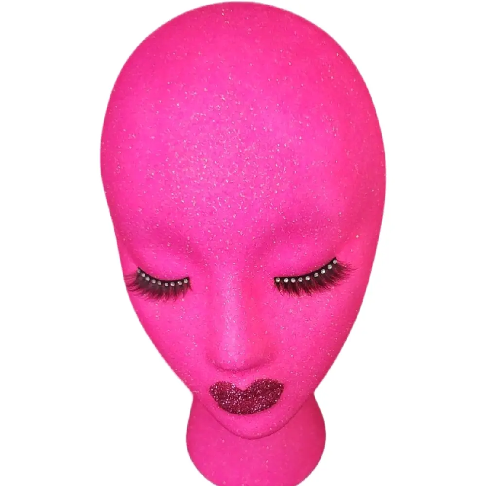 Female styrofoam mannequin head| display stand| wig stand| hat stand| mannequin head| wig head| glitter head| salon display| wig model| gift| mannequin head (Barbie)