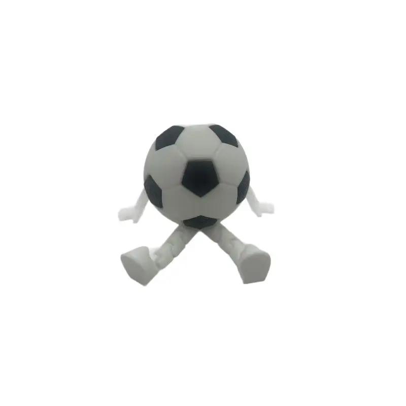 Cute Football Figurine Car Dashboard Ornament, Creative Soccer Ball Car Interior Decor, Novelty Automotive Accessory Gift for Football Lovers