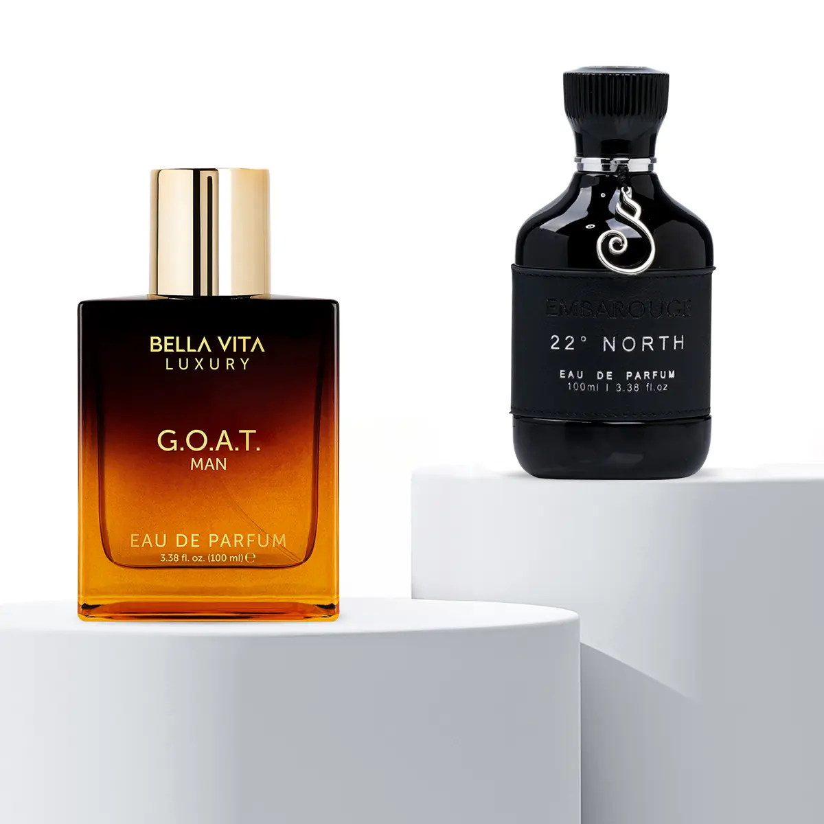 The Old Money Duo by BellaVita Luxury | Perfume Combo Gift Set for Men | 22 Degree North & G.O.A.T Man 100 ml Each | Long Lasting Eau De Parfum | Fresh, Woody & Masculine Fragrance Duo