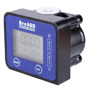 Flow Meter,Aluminum Alloy 1/2 inch LCD Display High Accuracy Fuel Diesel Flowmeter Flow Rate Sensor,and Measure Low Flow for,Kerosene,Engine Oil(Blue)