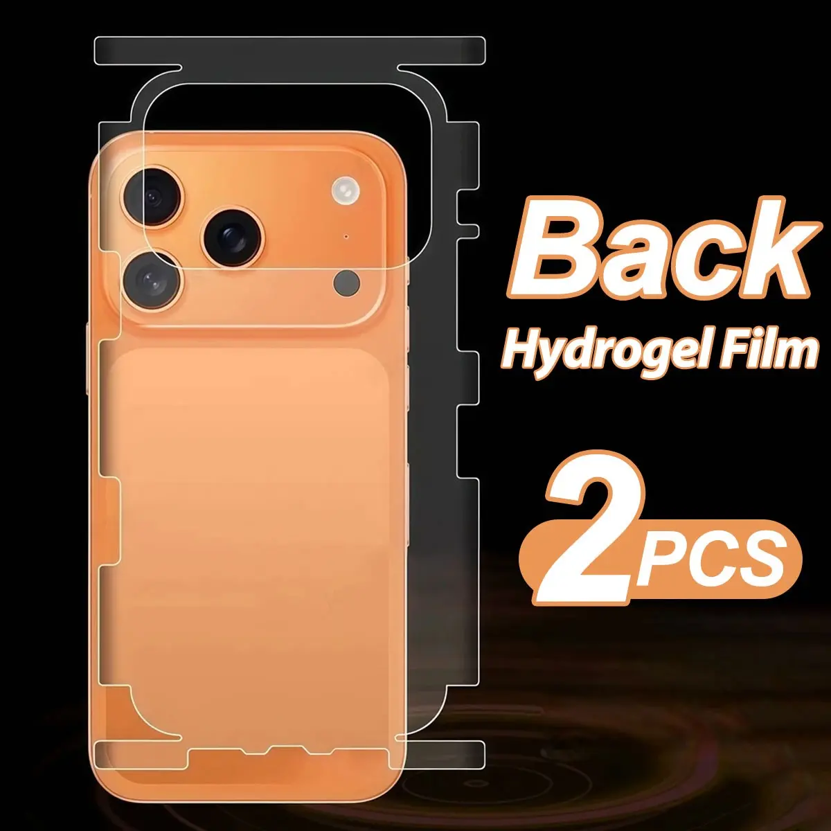 2 pcs Full Cover Back Hydrogel Film Compatible With iPhone 17/17 Pro Max/17 Pro/ Air/16/15/Plus/14/Pro Max/13/12 Pro Max Clear Screen Protector Film Compatible With iPhone 17 Pro Max Stickers