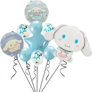 10Pcs Cute Anime Party Decoration Balloons,Aluminum Film Material Double Sided Balloons , Anime Theme Party Supplies,Kawaii Birthday Party Ballons