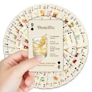 Bartending Secrets Hidden in Playing Cards! A Complete Guide to 54 Cocktail Recipes for Beginners to Advanced, Learn to Make Penicillin Whiskey Cocktail Step by Step