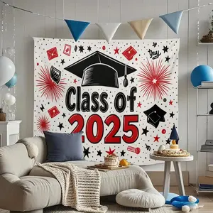 Graduation Party Background Banner, Graduation Party Decoration, Class Of 2022 Graduation Background Cloth, Party Decoration Supplies, Ornaments