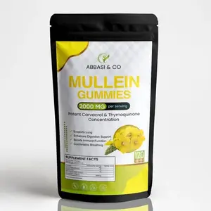 Mullein Gummies,Daily Respiratory Health Gummies 2000mg Mullein Leaf herb Extract , gummies for lung cleanse