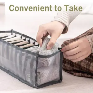3 Counts Foldable Underwear Organizer, Drawer Organizer Divider Bins for Bras, Socks, Ties, Underwear Storage Box