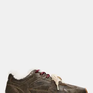 Steve Madden Aziel Faux Fur Brown Distressed