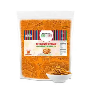 Amantoli - Mexican Duritos Square 4x4 Wheat 1Lb (453gr) Snack, Traditional, Crunchy, Delicious | Chicharron/Fritura De Harina En Forma De Cuadrado 4x4 Para Freir | Made In Mexico.
