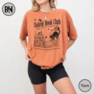 Salem Book Club Shirt, Bookish Halloween Shirt, Halloween Shirt, Halloween Witchy Shirt, Spooky Reader Shirt, Funny Book Lover, Salem Witches Shirt, Spooky Season Thriller Reader