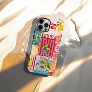 Coquette Italian Summer Collage Phone Case, Coastal Italy Phone Case, Ciao Bella Phone Case, iPhone 17 16 15 14 13 12 11 Pro Max