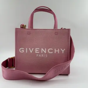 Pre-owned Givenchy canvas shoulder tote bag pink