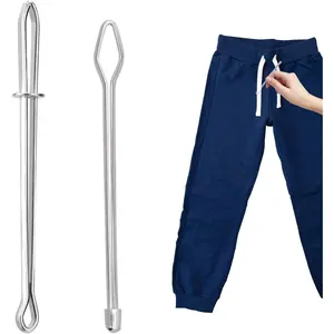 2 count Rope Threaders, DIY Draw String Clip Replacement Easy Insert Bodkin Sewing Tool Drawstring Puller Tool Supplies Accessories Set for Hoodies Sweatpant Coats Pants