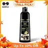 Goiple 200ml 3-in-1 Black Hair Dye Shampoo - Ginseng-Rich Care Herbal Formula, Safe for Adults' Normal Hair, Effortlessly Covers Grays, Long-Lasting Radiant Color, Cleanses & Conditions for Silky Results