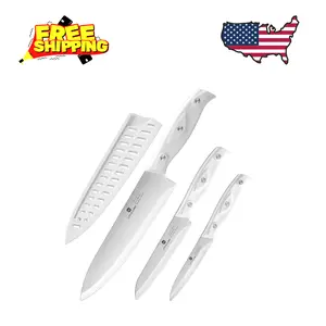 3PCS Chef Knife, Ultra Sharp Anti-Rust Kitchen Knife Set