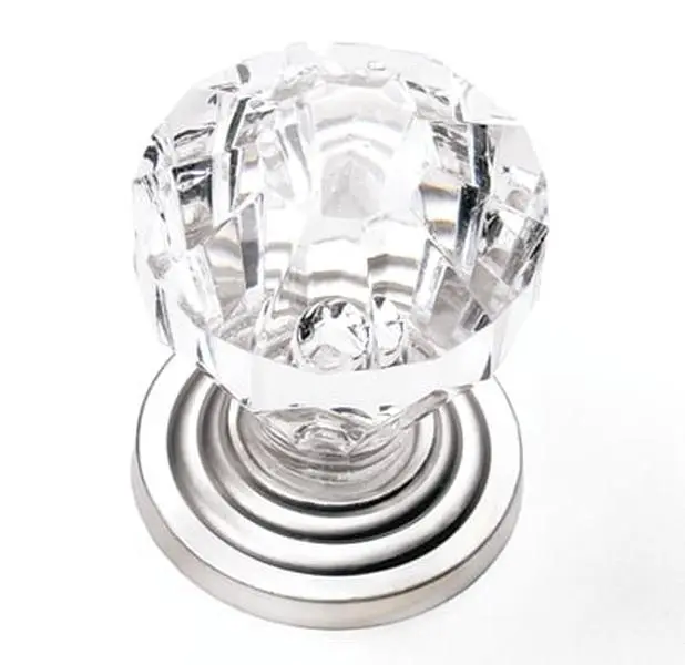 1 in. Knob - Acrylic Satin Pewter Base
