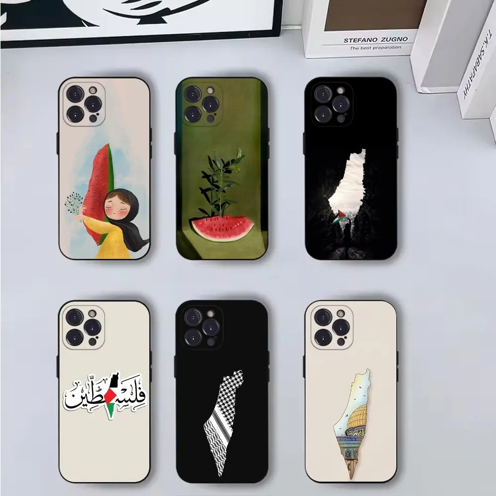 Palestine Flag Pattern TPU Soft Shell Smartphone Case - Protective Cellphone Accessory for iPhone 16,15,14,13,12,11,Pro,X,XS,Max,XR,Plus,Mini,All Models, Accessories, Iphone11, All Iphone Models