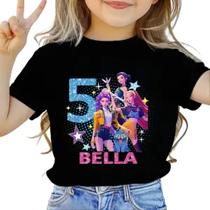 Custom Huntrix Birthday Girl Shirt,Personalized Kpop Demon Hunter Birthday Tee,Gift for Huntrix Fan,Huntrix T-Shirt,Mira Rumi Zoey Shirt