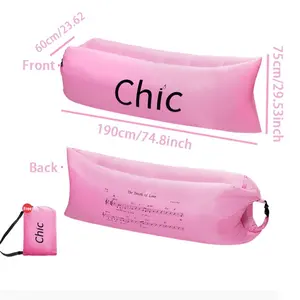 Outdoor Lazy Air Sofa, Portable Inflatable Couch with Storage Bag, Single Person Lounge Chair for Camping, Picnics, Parties, Gardens