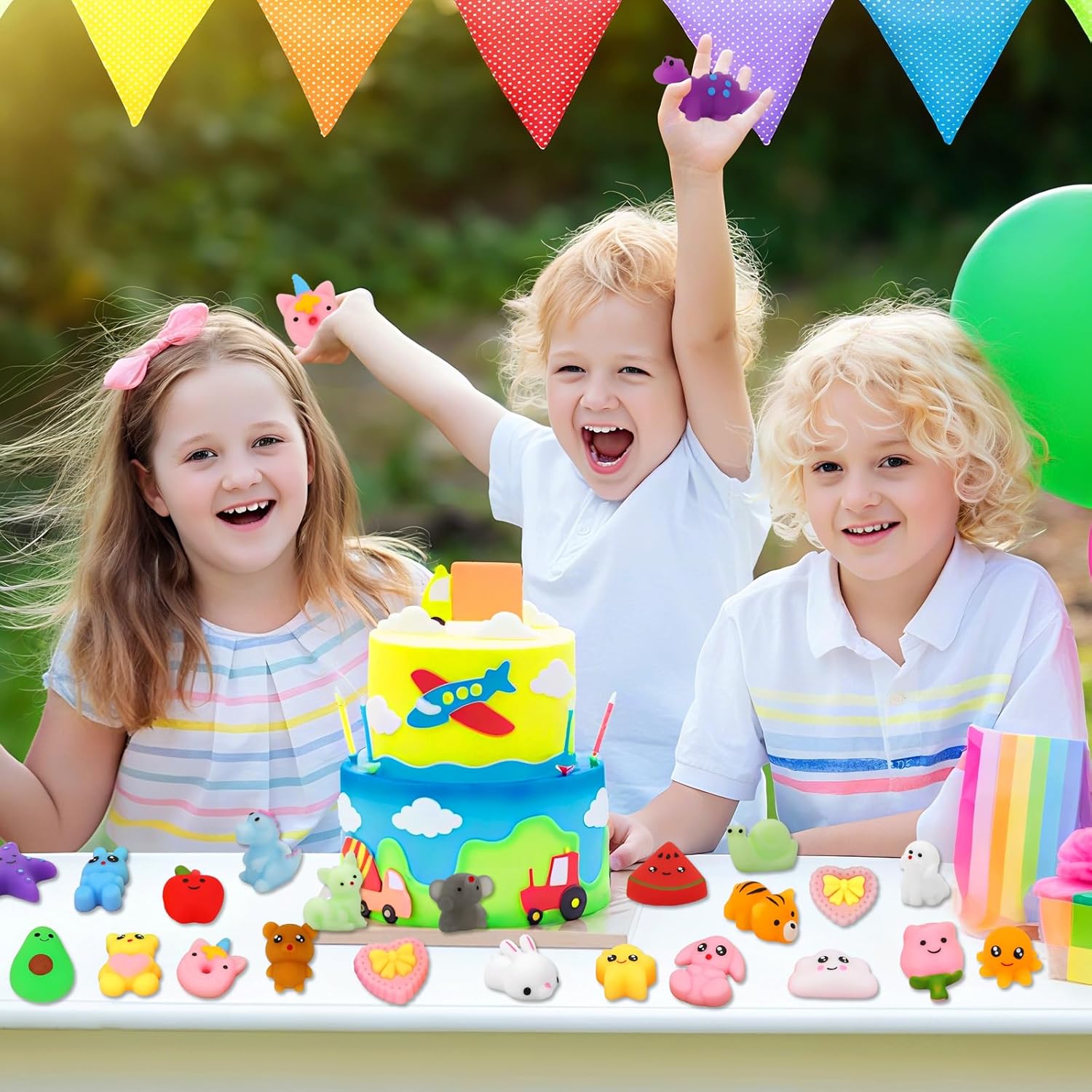 27pcs Mochi Squishy Toys – Mini Kawaii Squishies for Kids, Party Favors, Birthday & Easter Gifts, Fidget & Sensory Toys, Classroom Prizes, Pinata Goodie Bags, Xmas Stocking Stuffers