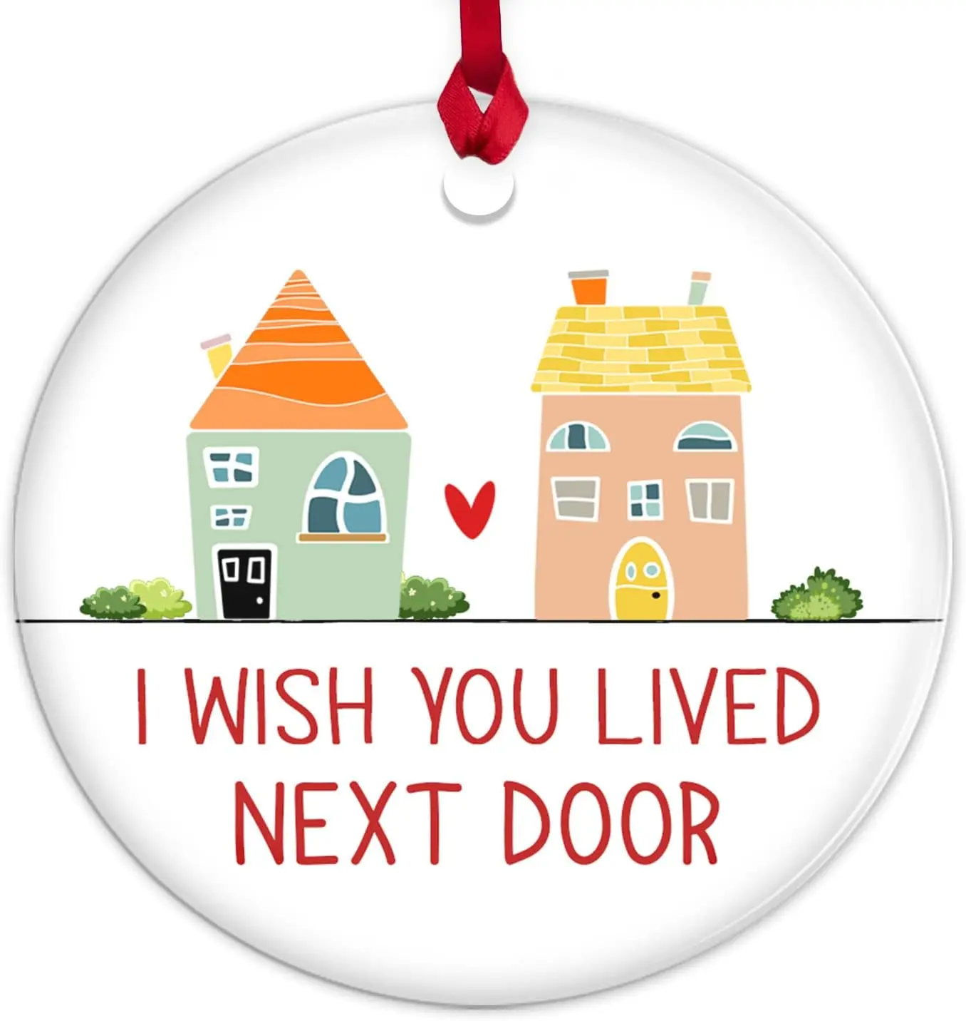 2024 Friend Christmas Ornament, Gifts for Women Christmas Tree Decor, BFF Christmas Ornament Gifts for Friends, Sister, Him, Her, Boyfriend, Girlfriend, Friendship Ceramic Ornament