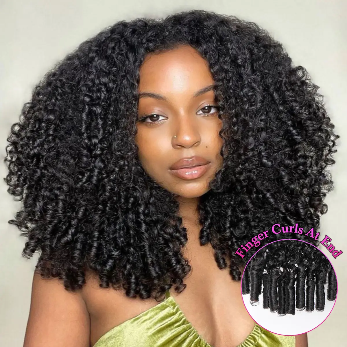 Vshow Burmese Curly Hair Wigs All Size Fit Glueless Human Hair Half Wigs 250% Density Seamless Blend Natural Hairline 3 In 1 Half Wigs
